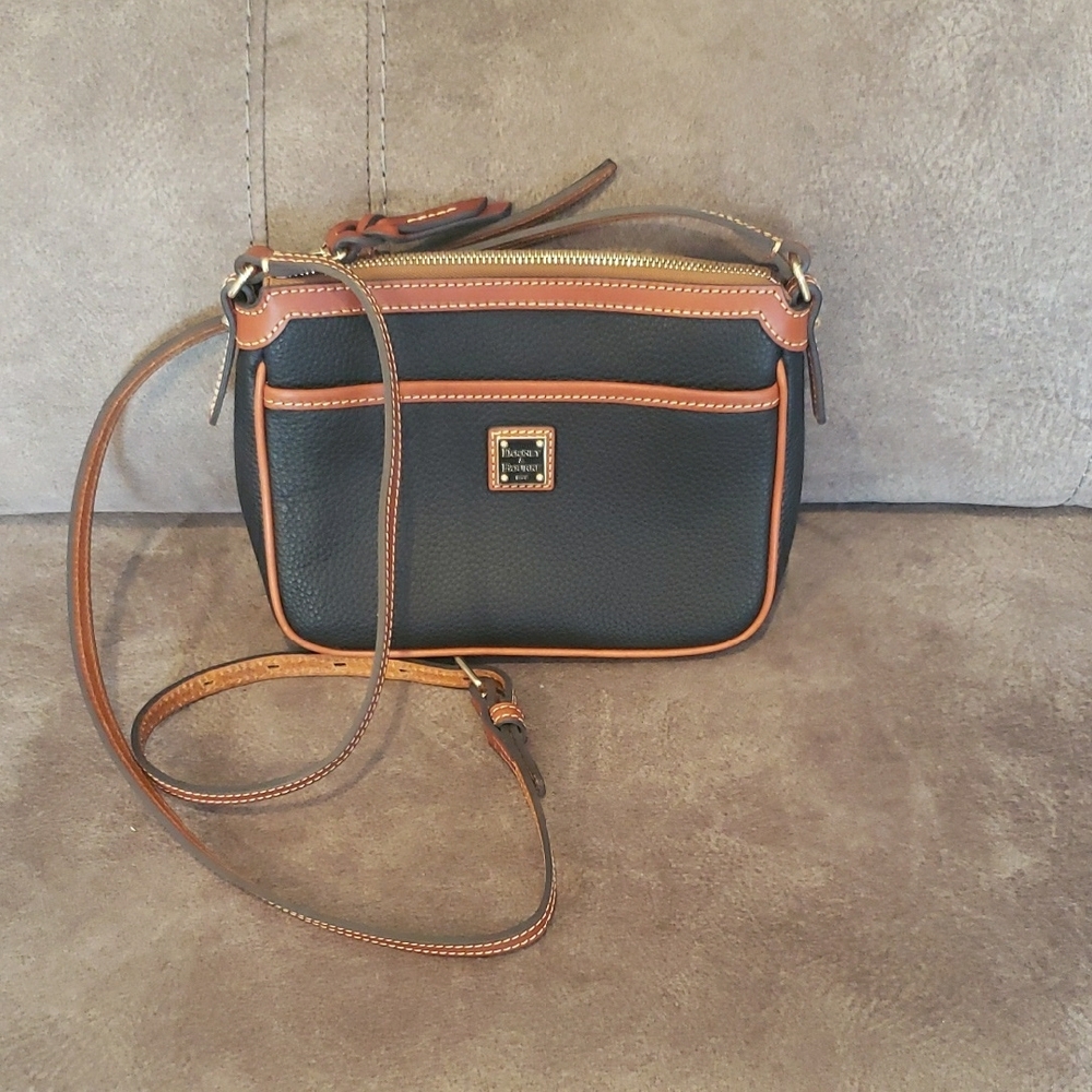Dooney & Bourke Black and Brown Crossbody Bag
